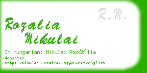 rozalia mikulai business card
